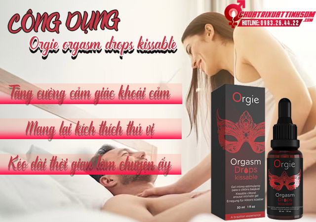 Công dụng Orgie orgasm drops kissable