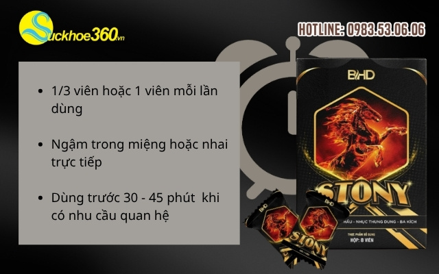 Hướng dẫn sử dụng viên ngậm Stony