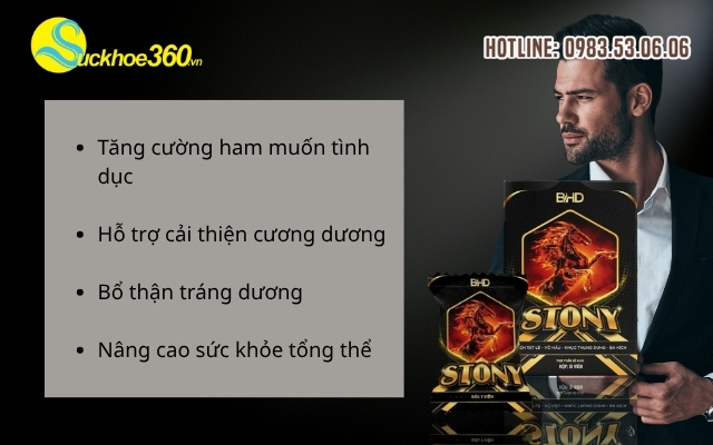 Công dụng chính của kẹo Stony là gì?