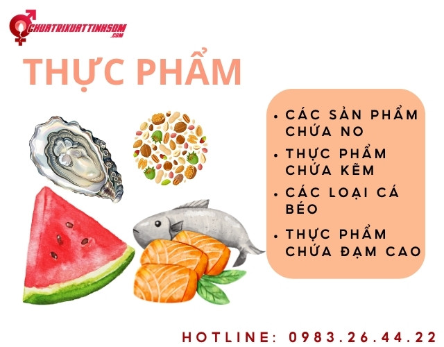 Các loại thực phẩm chứa NO thúc đẩy thẻ hang đầy máu từ đó tăng kích thước cậu nhỏ